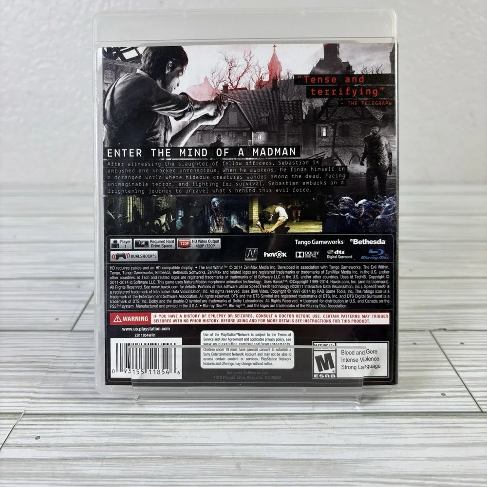 Evil Within (Sony PlayStation 3, 2014) PS3 Game w/ Manual